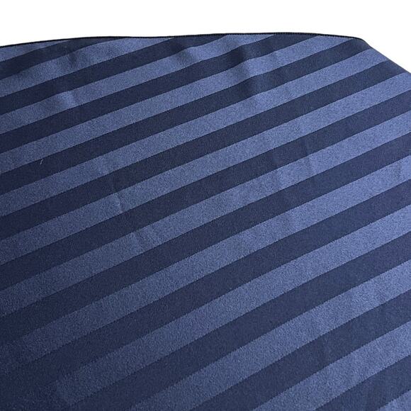 Tablecloth Round Navy Blue Polyester Stripe 70" Diameter & Table Runner Elegant - Picture 4 of 13
